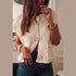 'Ella' Creme Knit Gold Button Sweater Vest - Celes Fashion